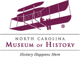 North Carolina Museum of History: History Happens Here (logo includes illustration of early airplane)