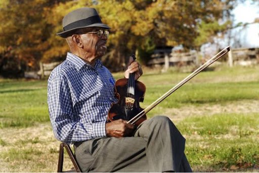 Joe Thompson (1918-2012) and his cousin Odell played for dances, or frolics as they were called in the Black community, in Orange and Alamance Counties.