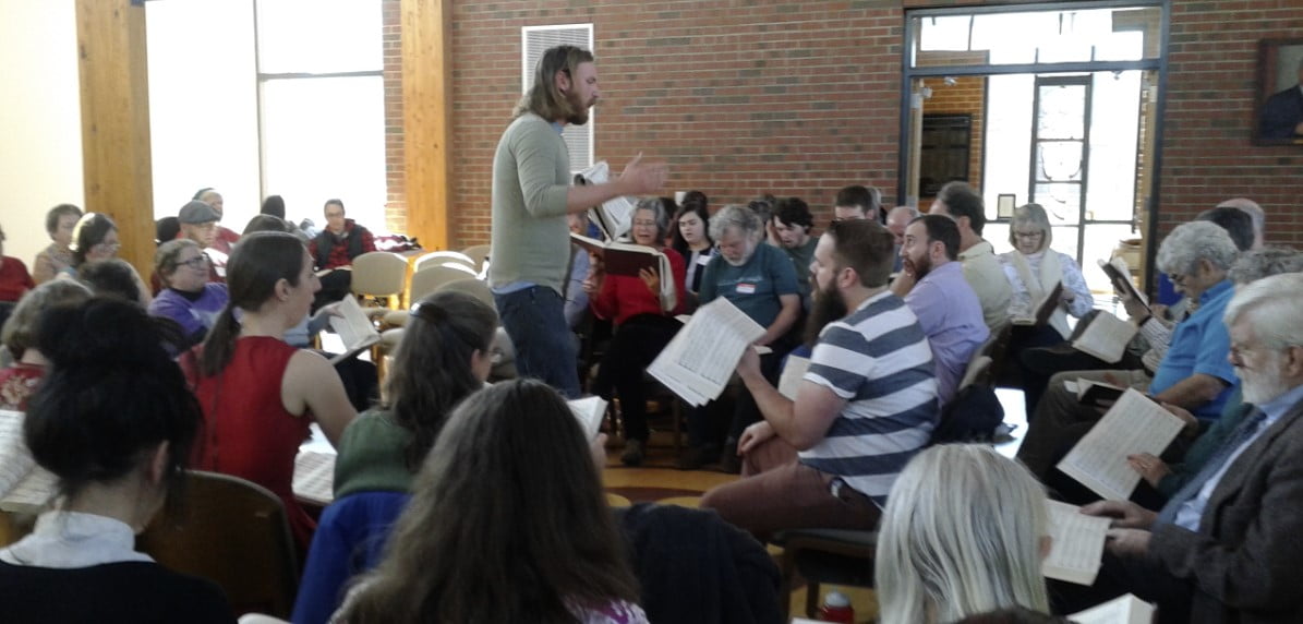 Shape Note singing is a living tradition with active groups in Chapel Hill (pictured here) and across North Carolina.